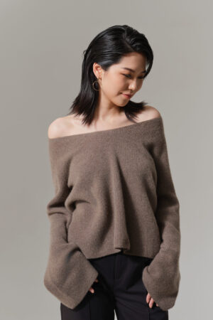 MOSOMOSA - 卡奴纯羊绒V领毛衣